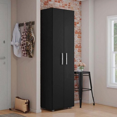 Armário Multiuso Organizador 2 Portas Sabrina 60cm Preto