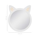 Ver imagem 2 de Espelho Decorativo Infantil 43x44cm Gato Branco
