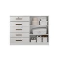 Ver imagem 4 de Cômoda de Quarto Space c/ 2 Portas e 5 Gavetas Branco - Novo Horizonte