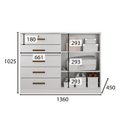 Ver imagem 3 de Cômoda de Quarto Space c/ 2 Portas e 5 Gavetas Branco - Novo Horizonte