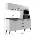 Ver imagem 3 de Cozinha Carol 3 Peças 7 Portas 3 Gavetas MDP Branco J Carvalho