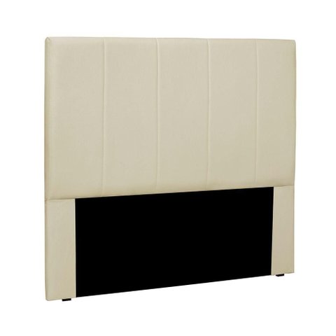 Cabeceira Anya Queen Fixação no Box Estrutura Mdf Mdp Estofada Veludo Creme Loja Sheep