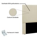 Ver imagem 2 de Cabeceira Anya Queen Fixação no Box Estrutura Mdf Mdp Estofada Veludo Creme Loja Sheep