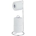 Ver imagem 1 de Porta Papel Higienico de Chão Suporte para 3 Rolos Cromado