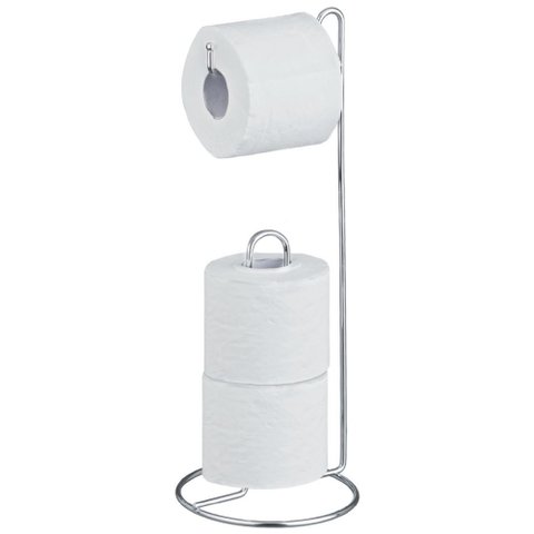 Porta Papel Higienico de Chão Suporte para 3 Rolos Cromado