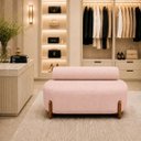 Ver imagem 7 de Poltrona Organica Ilha Bouclé p/ Closet e Consultório:Rose/Liso