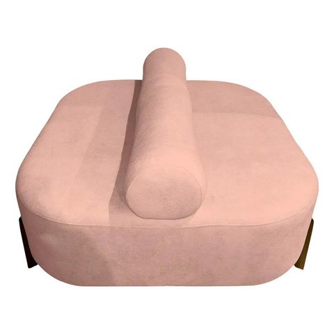 Poltrona Organica Ilha Bouclé p/ Closet e Consultório:Rose/Liso