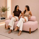 Ver imagem 6 de Poltrona Organica Ilha Bouclé p/ Closet e Consultório:Rose/Liso