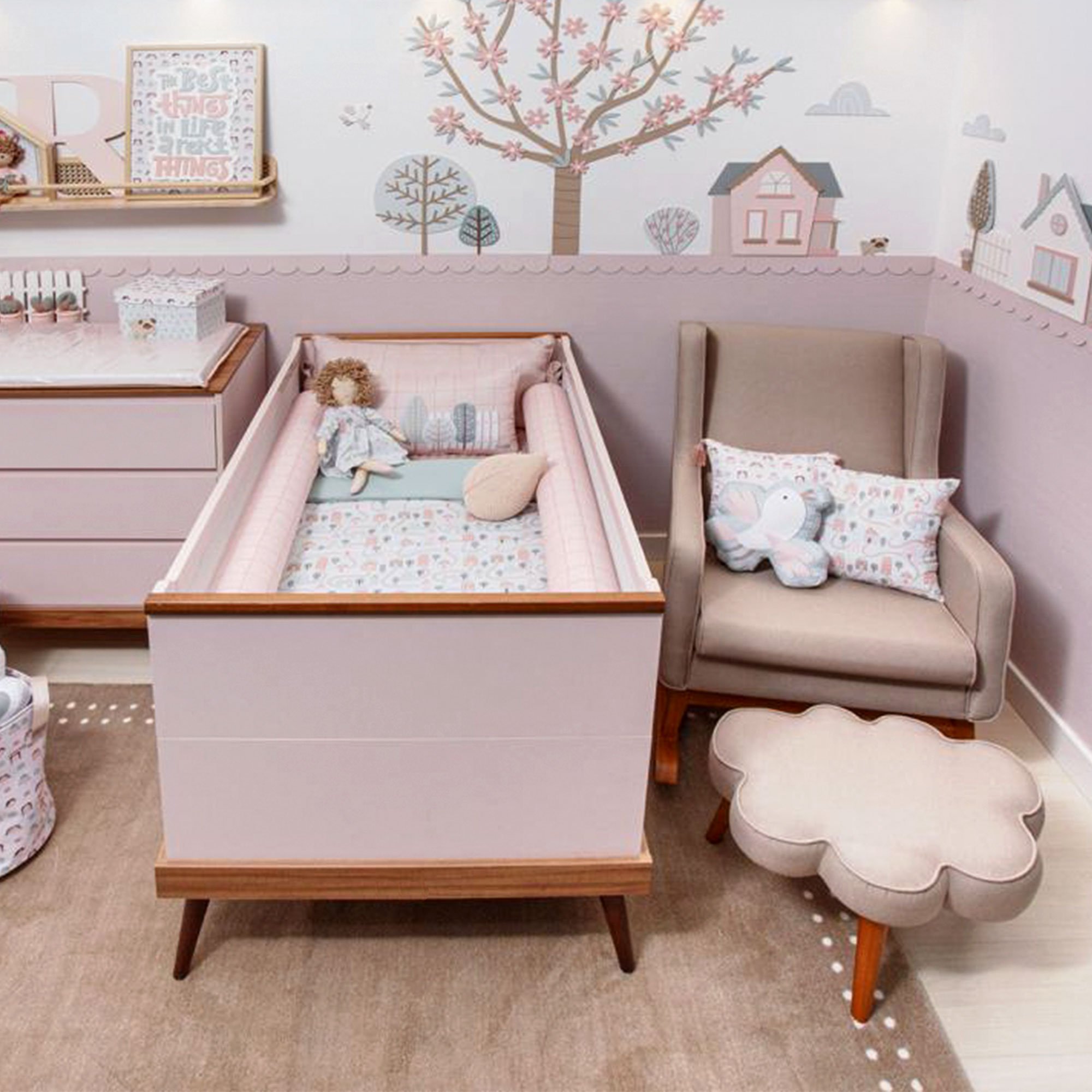 Tapete Quarto Infantil Mini Poá Sisal - 1,20 x 1,95 | MadeiraMadeira