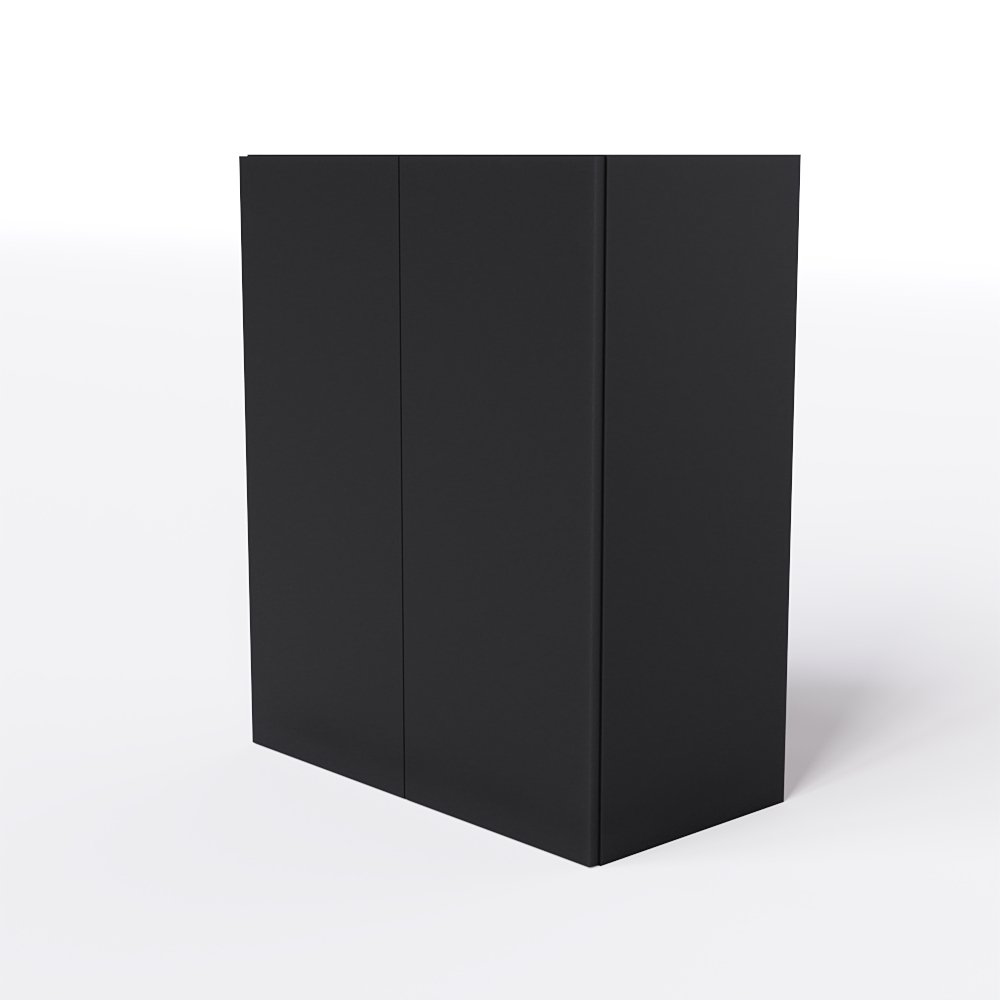 Armário para Escritório Baixo com Portas:preto