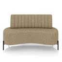 Ver imagem 2 de Sofá Living Decorativo 2 Lugares 1,60m Katara Pés de Ferro Linho Bege G33 - Gran Belo