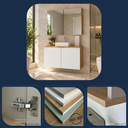 Ver imagem 3 de Conjunto Nature 110cm Estilare CNJ4036 Carvalho/Branco