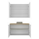 Ver imagem 2 de Conjunto Nature 110cm Estilare CNJ4036 Carvalho/Branco