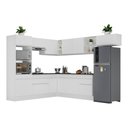 Ver imagem 1 de Armário de Cozinha Completa de Canto com Rodapé Veneza Multimóveis V2083 Branco