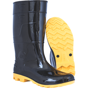 Bota Pvc Cano Médio Preta e Amarela Número 40 - Pa16307cf - Kadesh Bota Pvc Preta/am Cano Medio N.40