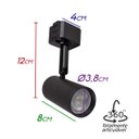 Ver imagem 2 de Trilho Eletrificado 1M + 3 Spot Preto Alumínio + 3 LED Mr11 Bq St2289