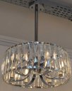 Ver imagem 1 de Pendente Redondo Cromado Cristais 17x45cm 6e14 Paris Luz