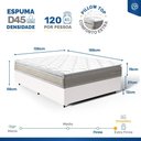 Ver imagem 4 de Cama Box com Colchão de Espuma D45 Pillow Top Ortopédico Domo Casal 138cm