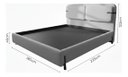 Ver imagem 5 de Cama Box Queen Size Versala Estofada com Detalhes em Madeira