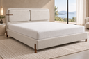 Ver imagem 1 de Cama Box Queen Size Versala Estofada com Detalhes em Madeira