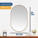 Ver imagem 6 de Espelho Decorativo Oval 50x80cm de Parede para Sala Banheiro Hall