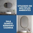 Ver mais imagens de Espelho Decorativo Oval 50x80cm de Parede para Sala Banheiro Hall