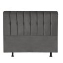 Ver imagem 2 de Cabeceira Estofada Kiara 160cm Queen Size Box Quarto Suede Cinza Escuro Grafite - Gat Magazine