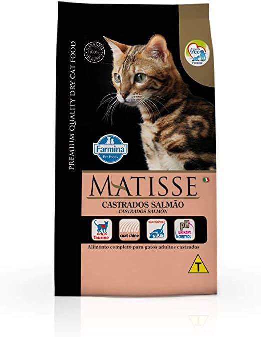 Ração Gatos Castrados Adultos sabor Salmão 7,5kg - Matisse - 1