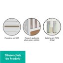 Ver imagem 6 de Quarto Infantil Retrô Berço Cama, Cômoda 4 Gavetas e Roupeiro 4 Portas com Janela Branco/carvalho