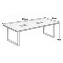 Ver imagem 3 de Mesa de Reunião Retangular F5 Office Industrial MDF 250cm Preto