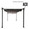 Tenda Gazebo Pergolado Barraca Praia Piscina Eventos 3x3m Cobertura Retrátil Chácara Estrutura em Aç - 4