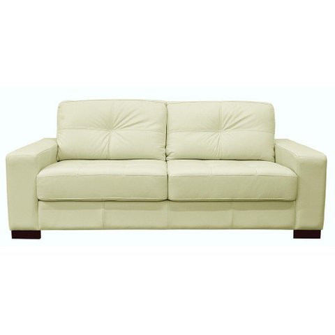 Sofá 2 Lugares Milão 150cm Couro Off White
