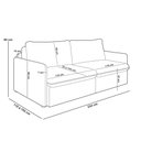 Ver imagem 5 de Sofá Cama Retrátil para Sala de Estar 234cm Una K01 Veludo Verde Musgo - Lyam Decor