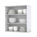 Ver imagem 2 de Armário Aéreo 2 Portas 80 Cm Americana Branco Hp – Henn