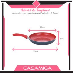 Frigideira Revestimento Cerâmico Onix 1,8mm 22cm Class - 3