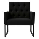 Ver imagem 3 de Kit 2 Poltronas para Recepção Thais com Base de Ferro Preto Resistente Preto