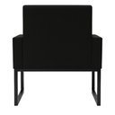 Ver imagem 5 de Kit 2 Poltronas para Recepção Thais com Base de Ferro Preto Resistente Preto