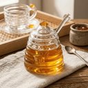 Ver imagem 2 de Meleira Porta Mel Little Bee Lyor de Cristal Ecológico 140ml