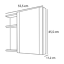 Ver imagem 4 de Armário para Banheiro 1 Porta com Espelho Branco