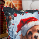 Ver imagem 5 de Almofada Natalina Natal Cachorrinho com Touca Noel 43CMX43CM