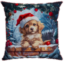 Ver imagem 2 de Almofada Natalina Natal Cachorrinho com Touca Noel 43CMX43CM