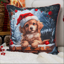 Ver imagem 3 de Almofada Natalina Natal Cachorrinho com Touca Noel 43CMX43CM