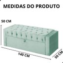 Ver imagem 6 de Calçadeira de Sapatos Baú Estofada 140 Cm Casal Veludo Emma