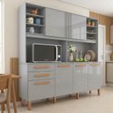 Ver imagem 1 de Armário de Cozinha 6 Portas 2 Gavetas 162cm com Nichos