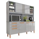 Ver imagem 2 de Armário de Cozinha 6 Portas 2 Gavetas 162cm com Nichos