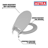 Kit 02 Tampa Vaso Assento Sanitário Universal Oval Celite Icasa Logasa Deca Cor Cinza Astra Assento  - 2