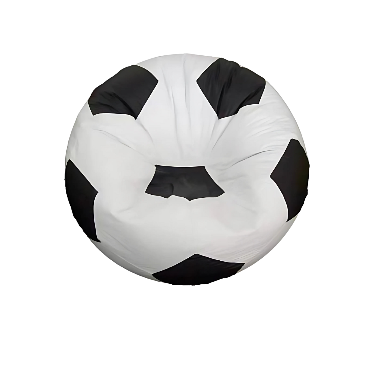 Puff Bola Futebol com Enchimento Decoração Quarto Sala Jogos - Branco