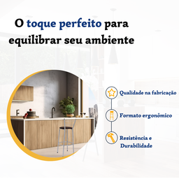 Banqueta para Balcão Flórida Prata Bistrô Ilhas Cozinha Gourmet Bares - 3