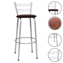Banqueta para Balcão Flórida Prata Bistrô Ilhas Cozinha Gourmet Bares - 1