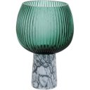 Ver imagem 1 de BERETTA CENTRO MESA 22x15x15cm VIDRO VERDE COM PÉ